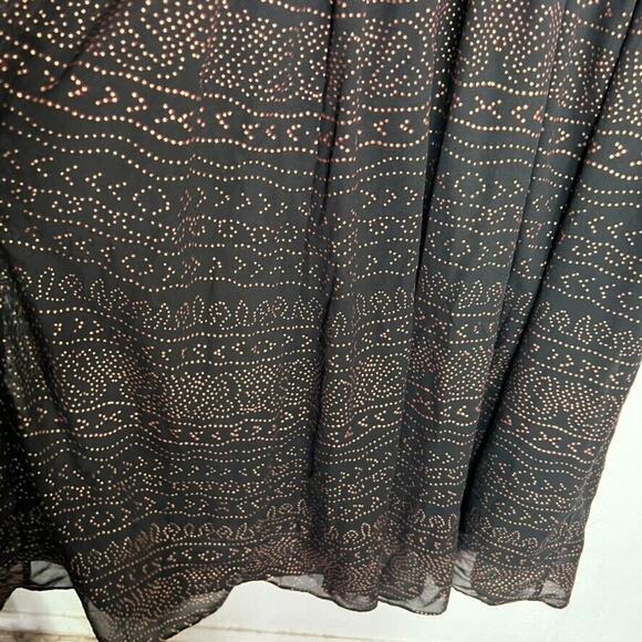 Free People Dress Small Starry Night Maxi Black Long Sleeve V Neck Embroidered - Picture 7 of 13